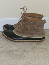 Sorel Out N About Womens 9 Brown Leather Duck Boots Elk Waterproof NL2133-286  - £22.26 GBP