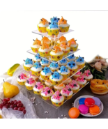 CUPCAKES TOWER TRAY MUFFIN TOWER DESSERTS DECOR PASTRY SHOP DECOR CATERI... - £122.44 GBP