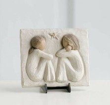 Friendship Plaque Figure Sculpture Hand Painting Willow Tree Susan Lordi - £46.98 GBP