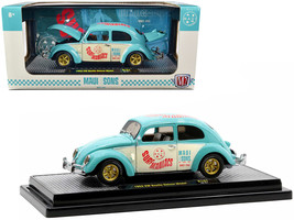 1952 Volkswagen Beetle Deluxe Model Light Blue and Wimbledon White “Maui &amp; Sons” - £42.95 GBP