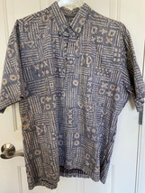 Tori Richard Hawaiian Camp Shirt XL Aloha Reverse Print Blue Tropical Co... - $28.00