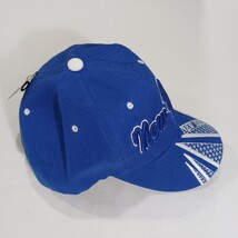 Parquet New York Men's Back Strap Blue/White Cotton Blend Baseball Cap Hat image 5