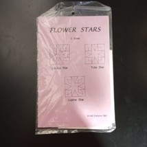Flower Stars Quilt ABC Patterns Cactus Tulip Lupine 2 Sizes Blocks 4.5" 3" - £6.16 GBP