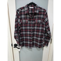 Keren Hart Red Plaid Flannel Shirt Women’s M | Soft Button-Up Long Sleev... - $22.00