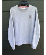 Vintage Fila Sweatshirt Sz Meduim Gray Pullover Sweatshirt  - £14.88 GBP
