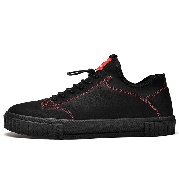 Best Sneakers New 2018Hot Sale Spring Summer Pu Leather Shoes Men  Low top Black - $105.50