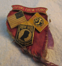 Vintage Bring Them Home Pow Flag Lapel Pin - £12.94 GBP