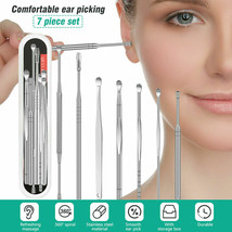  7Pcs Ear Pick Cleaning Set Spiral Tool Spoon Ear Wax Remover Cleaner Cu... - £6.68 GBP+