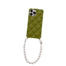 Anymob iPhone Case Avocado Green Simple Geometry Pearl Bracelet Shockproof Soft  - £23.02 GBP