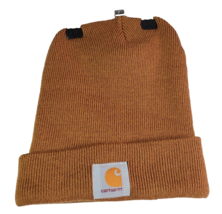 Carhartt Stocking Winter Beanie Cap Unisex One Size Brown Knit Logo EUC - £11.09 GBP