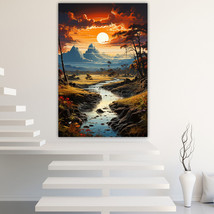 Wilderness Canvas Painting Wall Art Posters Landscape Canvas Print Picture - £10.73 GBP+