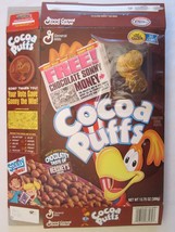 GENERAL MILLS Cereal Box 2000 Cocoa Puffs FREE CHOCOLATE SONNY MONEY 13.... - $23.92