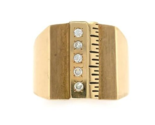 10k Gold Men&#39;s Ring w/ Ruler and Genuine Natural Diamond Accents Size 9.... - $1,084.05