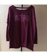 New Victoria&#39;s Secret Sport VSX Open Back Sweatshirt Burgundy Size M - $67.65 CAD