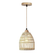 Pendant Light Rattan Hanging Lights Bamboo Handmade Woven Boho Wicker Basket Lam - £36.37 GBP