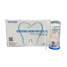 BRITEDENT Micro Applicator Brushes Super Fine White 400/Bx BSI-1000 - $237.95 MXN