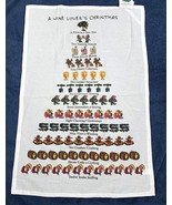 NWT 12 Days of Christmas Flour Sack Dish Towel Wine Lover&#39;s Tea Towel - $18.76