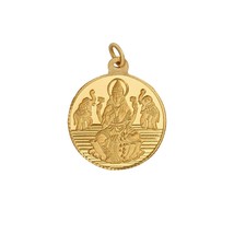 2 Gram Round Lakshmi 24k (999) yellow-gold Pendant - £307.88 GBP