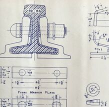 1946 Railroad Bangor Aroostook Continuous Insulated Joint Blueprint H22 ... - €40,84 EUR