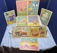 Lot of 11 Vintage Childs Button Art Cards Craft Art Prints - £118.43 GBP