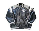 Brooklyn NETS GIII Sports Bomber Faux Leather Jacket By Carl Banks Sz 4XL - £51.99 GBP