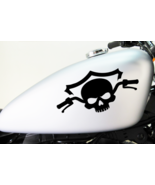 Skull &amp; Bones Vinyl Decal – Perfect for Harley Riders. For Bikers &amp; Moto... - $54.29 MXN+