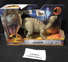 Mattel Jurassic World Dominion Roar Strikers Iguanodon Dinosaur Figure HDX41 - £34.32 GBP