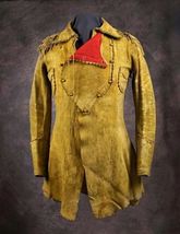 Old American Antique Style Ragged Buckskin Handmade Traditional Coat &amp; Jacket - $88.77+