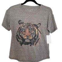 Chelsea &amp; Theodore Heather Grey Tiger Graphic Tee - £29.43 GBP