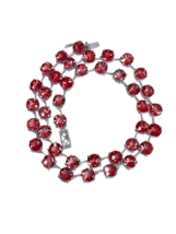 Granato Collegamento Collana Argento Sterling 6 MM Rotondo Catenina - £155.66 GBP+