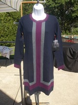 Nwt Cynthia Rowley Navy Colorblock Sweater Dress S - $34.99