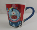 Lindy Bowman Company Christmas Snowman Snowglobe 4.5&quot; Coffee Cup - $13.55 CAD