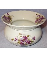 Antique Victorian Vodrey Vitreous China Ladies Floral Cuspidor Spittoon  - $49.95