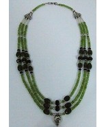 Necklace1 Avec Pierres Précieuses Et Orné Argent Guides, Peridotite - $89.29 CAD