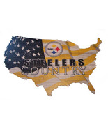 Pittsburgh Steelers Country NFL USA Map Team Color Flag Wall Hanging Sig... - $28.71