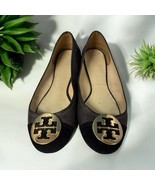 Tory Burch Serena ballet flat. Charcoal/Black/Leather/Suede Gold logo. 10 - $54.14 CAD