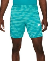 Nike Mens Slim Fit Striped Soccer Shorts Color:Aqua Size:Small - £39.91 GBP