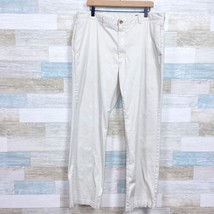 Vineyard Vines Club Pants Light Beige Flat Front Stretch Chino Casual Me... - £35.03 GBP