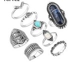 Sets midi rings for women vintage jewelry 2020 fashion silver color bohemia finger thumb155 crop