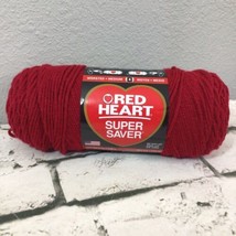 Red Heart Super Saver Yarn BURGUNDY#376 One 7 Oz Skein No Dye Lot (Deep Red) - $5.93