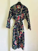 flower Customised Long short unisex kimino robes cotton summner women me... - $21.99