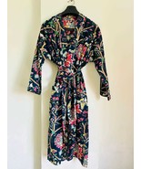 flower Customised Long short unisex kimino robes cotton summner women me... - $21.99