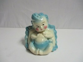 Vintage Hull Ceramic Baby on Pillow Planter Vase - $24.74