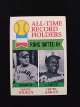 1979 Topps All-Time Record Holders RBI Hank Aaron #412 - £2.35 GBP