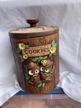 Treasure craft Mr.&amp; Mrs. Owl Vintage Cookie Jar  made in usa Jar and cover! - $33.47