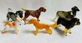 Russian Hand-Blown Art Glass Figurine Puppy Dogs K9 Many Breeds You Choose #1  - £19.70 GBP