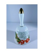 Christmas Bell by Helen Steiner Rice Poem Porcelain 1978 Let Us Keep Chr... - $239.17 MXN