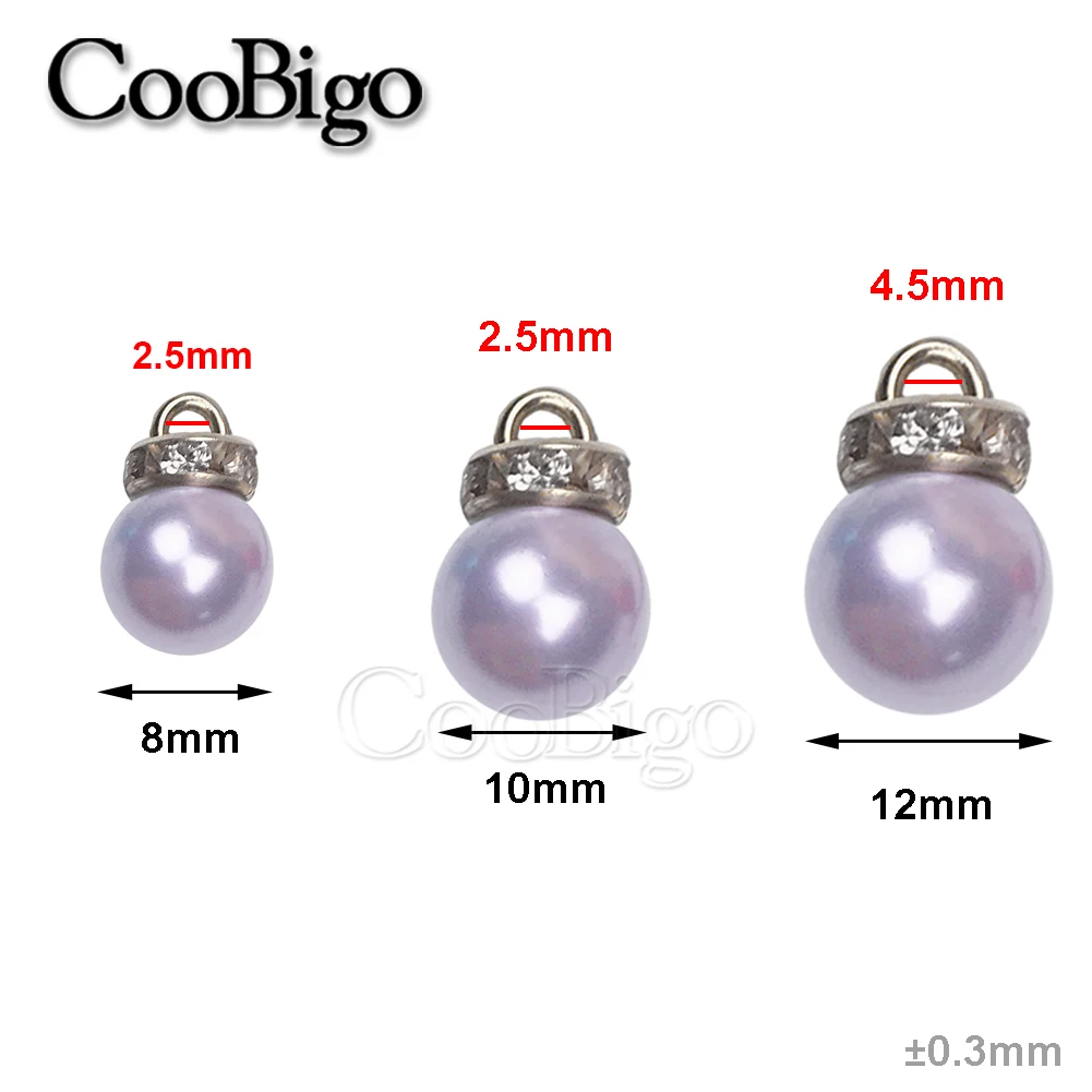 50pcs Imitated Pearl Bead Pendant Charm for Jewelry Making Necklace -8mm... - $3.58