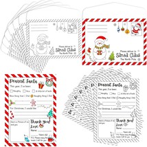 Whaline 25 Sets Color Your Own Letter to Santa with Envelopes Christmas ... - £17.90 GBP