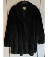 Vintage Womens Plus 3X Duffel Outdoor Faux Sherpa Black Winter Coat Jacket - $717.99 MXN